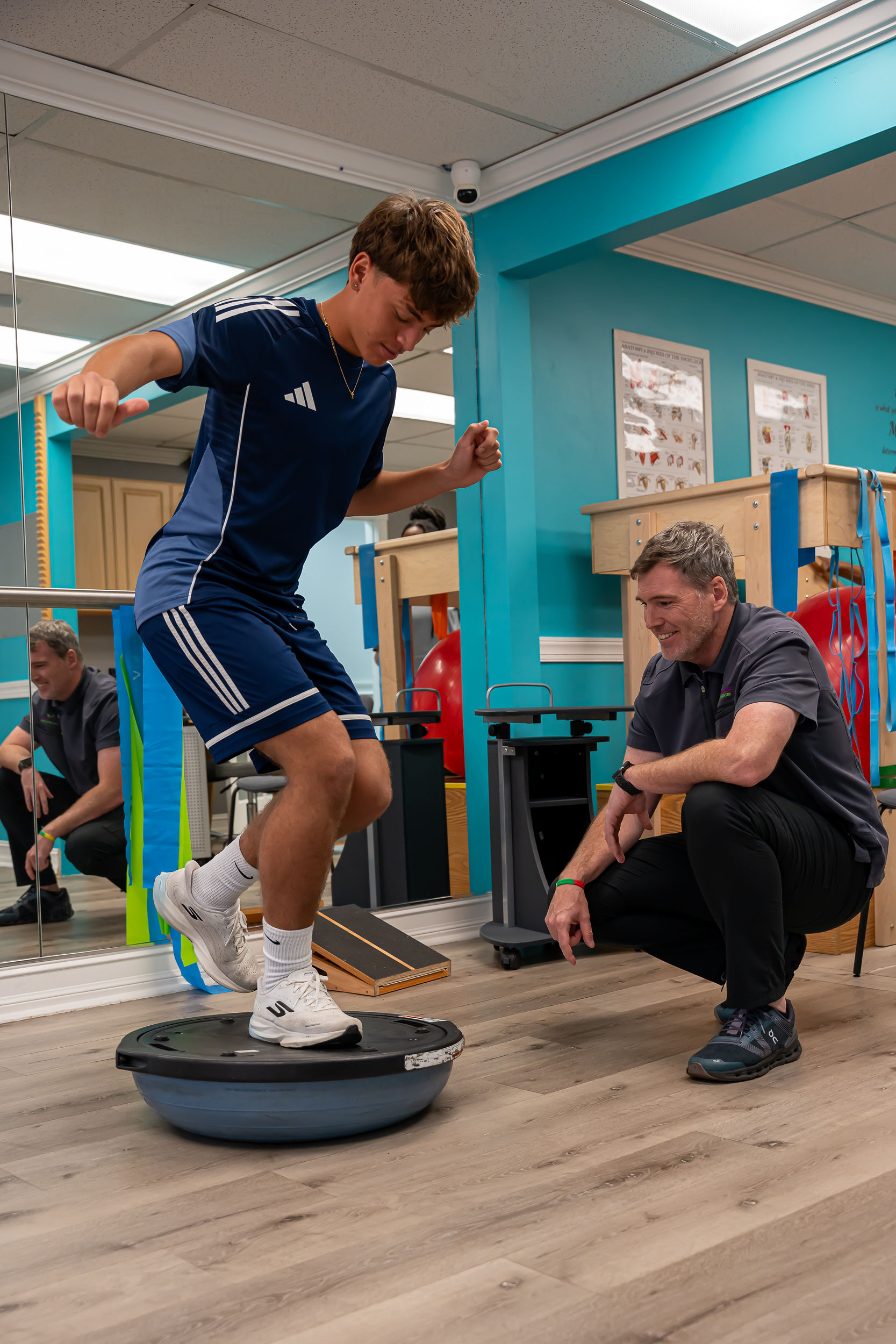 Balance training on BOSU ball at Esencia